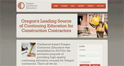 Desktop Screenshot of oregoncontractoreducation.com